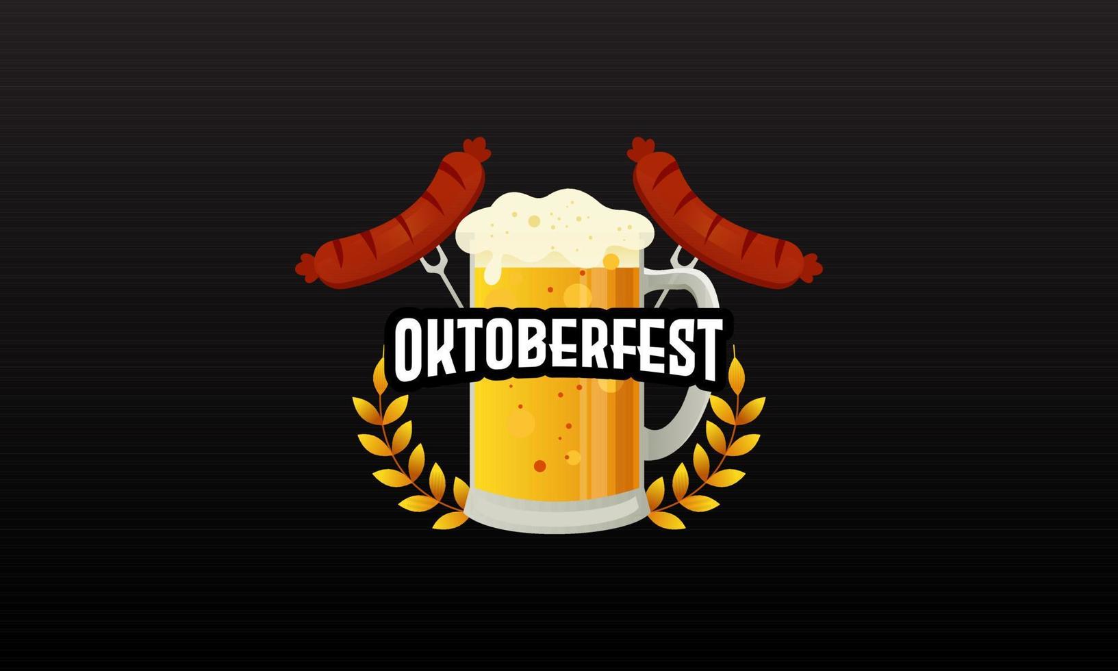 el fondo realista del festival de la cerveza oktoberfest se puede utilizar para la plantilla de póster vector