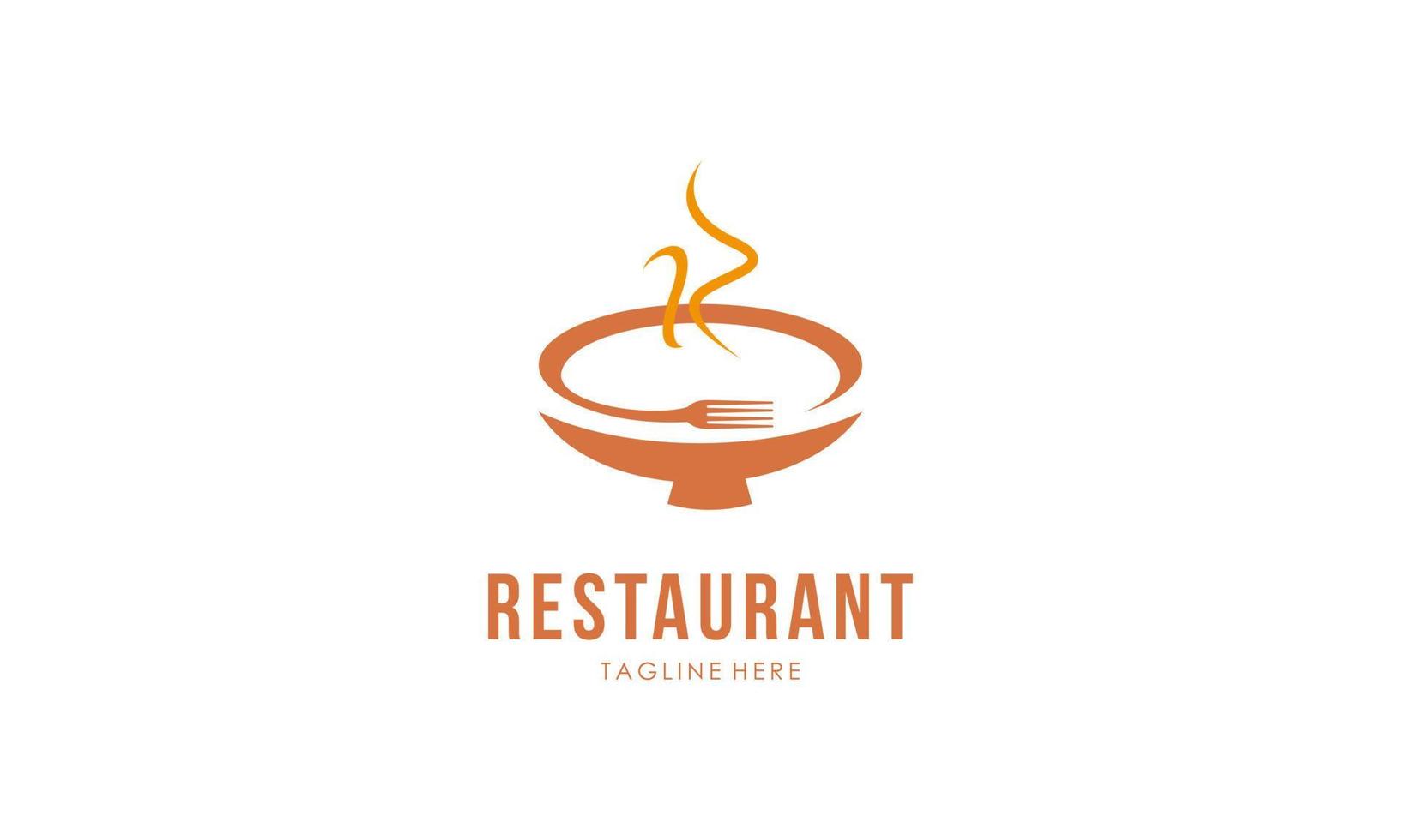 Restaurant logo design template vector