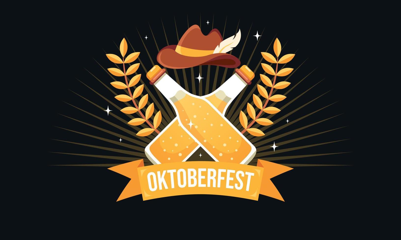 el fondo realista del festival de la cerveza oktoberfest se puede utilizar para la plantilla de póster vector