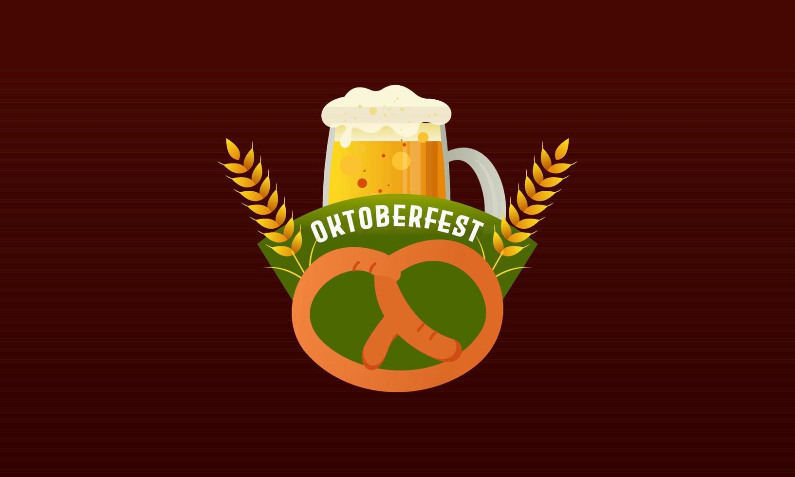 el fondo realista del festival de la cerveza oktoberfest se puede utilizar para la plantilla de póster vector