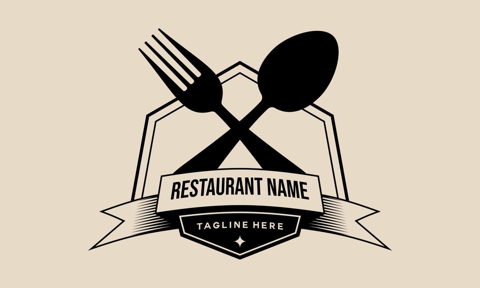 Restaurant logo design template vector