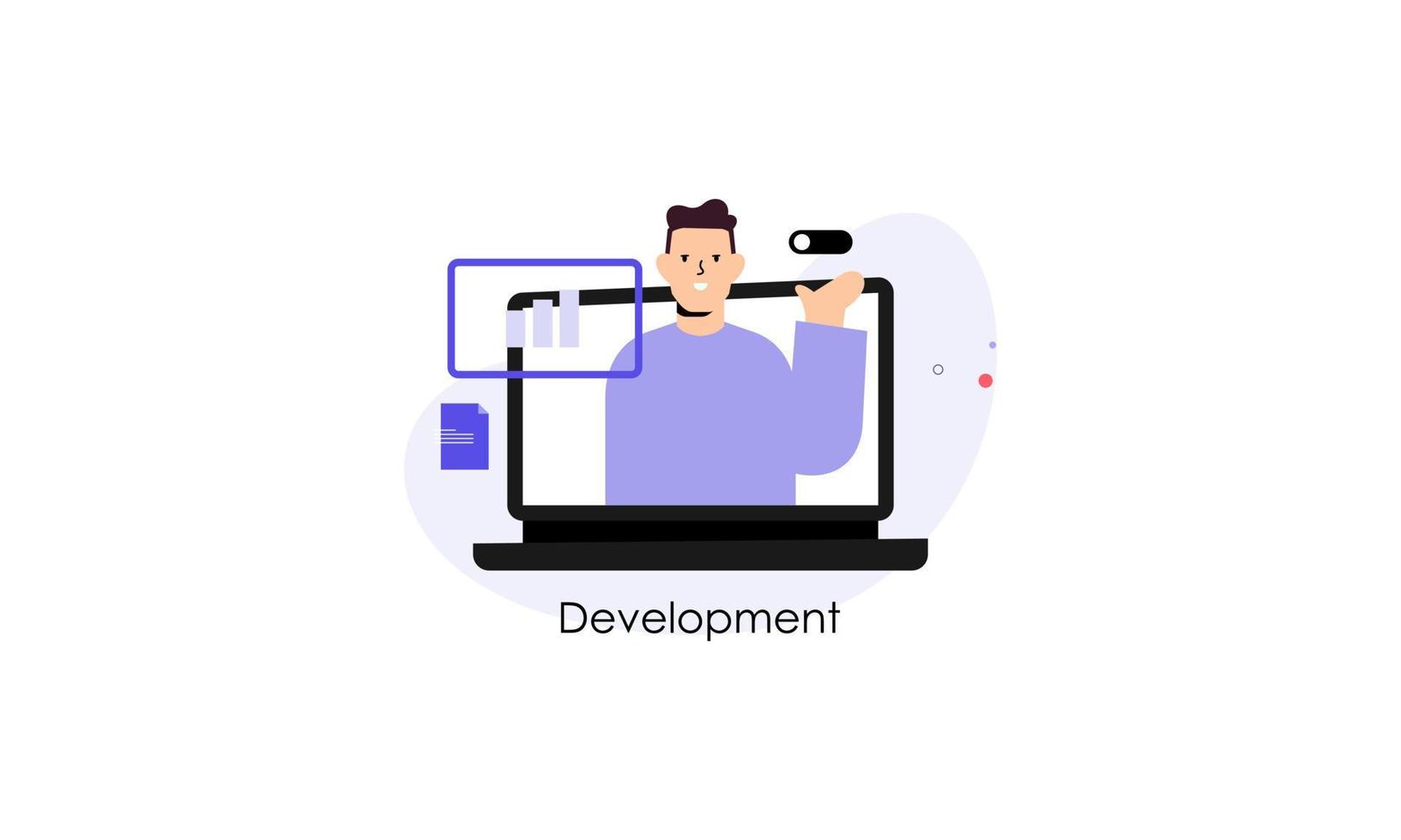 Business development illustrations. Trendy vector style