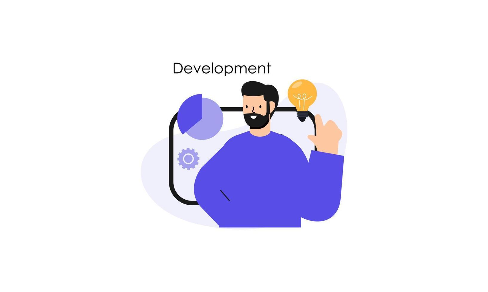 Business development illustrations. Trendy vector style