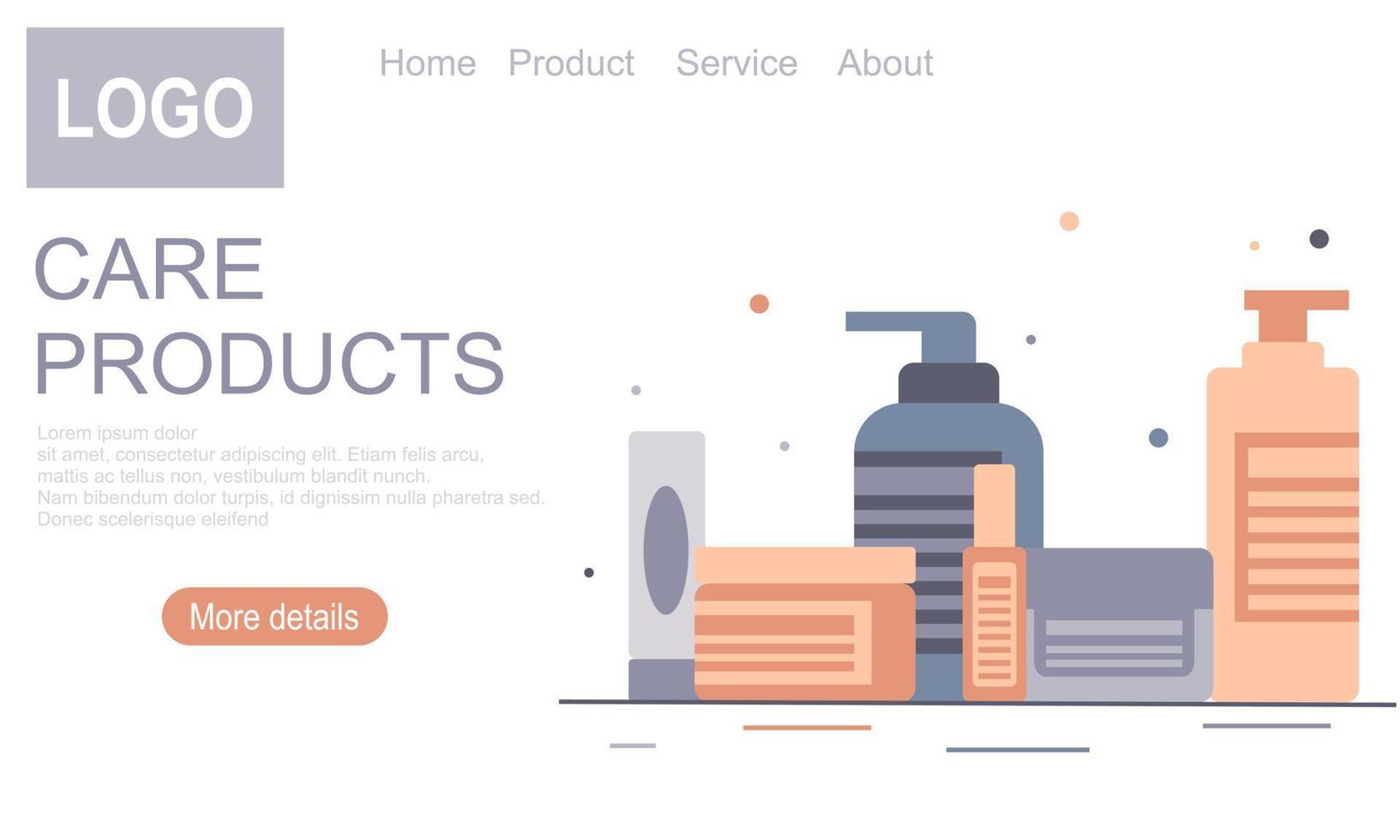 Set cosmetic containers bottles facial beauty spa vector