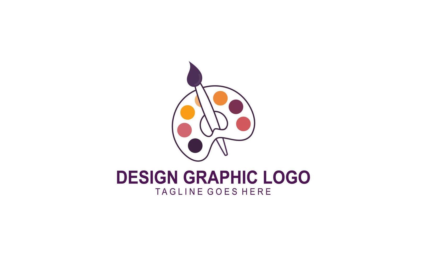 Graphic designer and web design studio tool logo vector