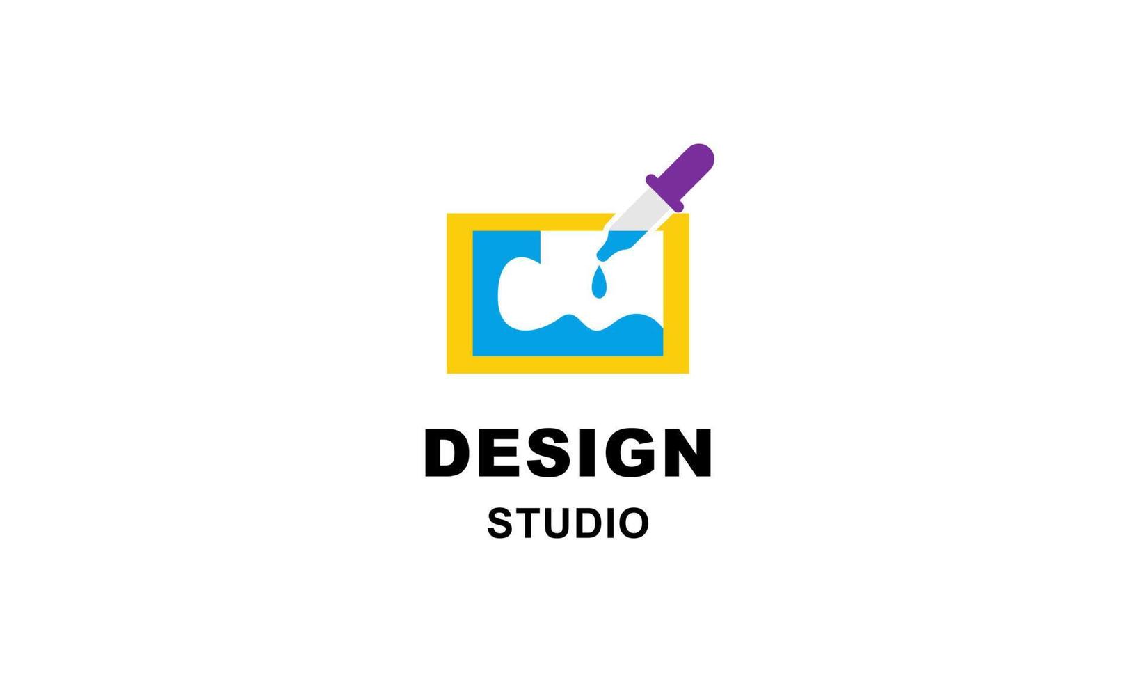Graphic designer and web design studio tool logo vector