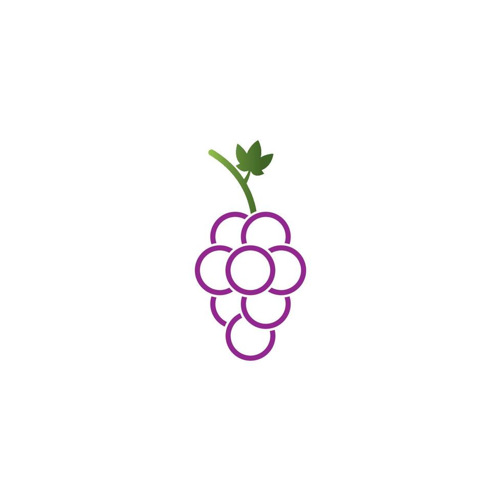 Grape icon vector illustration design template.
