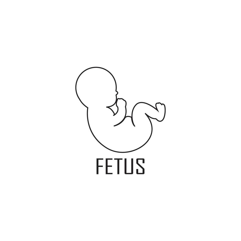 logotipo del feto. plantilla de diseño de ilustración vectorial. vector