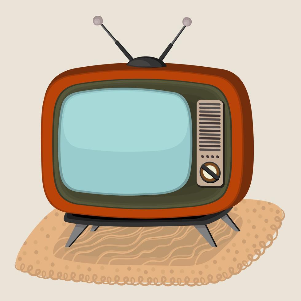 ilustración vectorial aislada de la televisión retro. vector