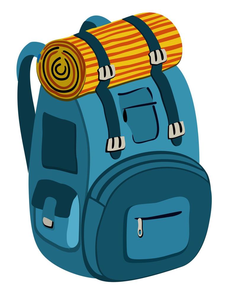 ilustración vectorial aislada de mochila turística. vector