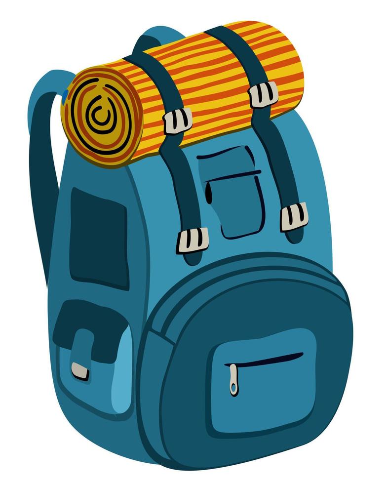 Vector isolated illustration of touristic backpack.