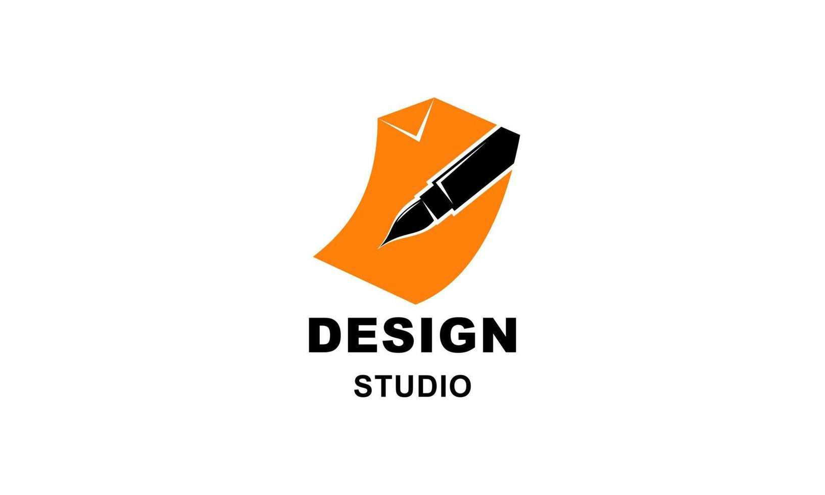 Graphic designer and web design studio tool logo vector