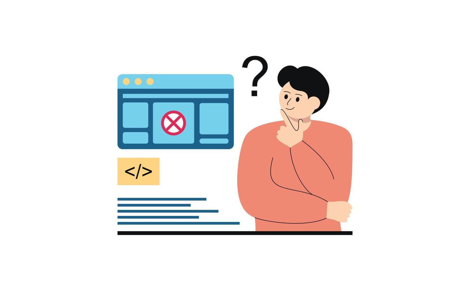 Business development illustrations. Trendy vector style