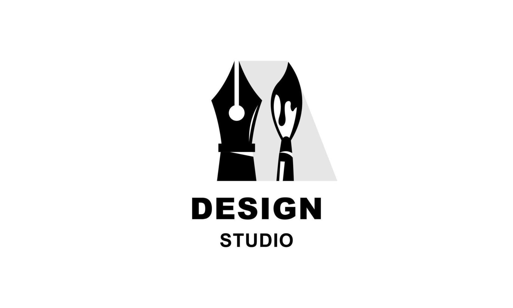 logotipo de la herramienta de estudio de diseño gráfico y diseño web vector