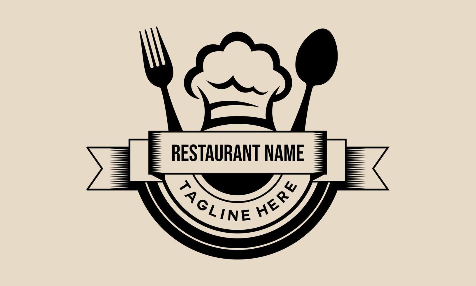 Restaurant logo design template vector