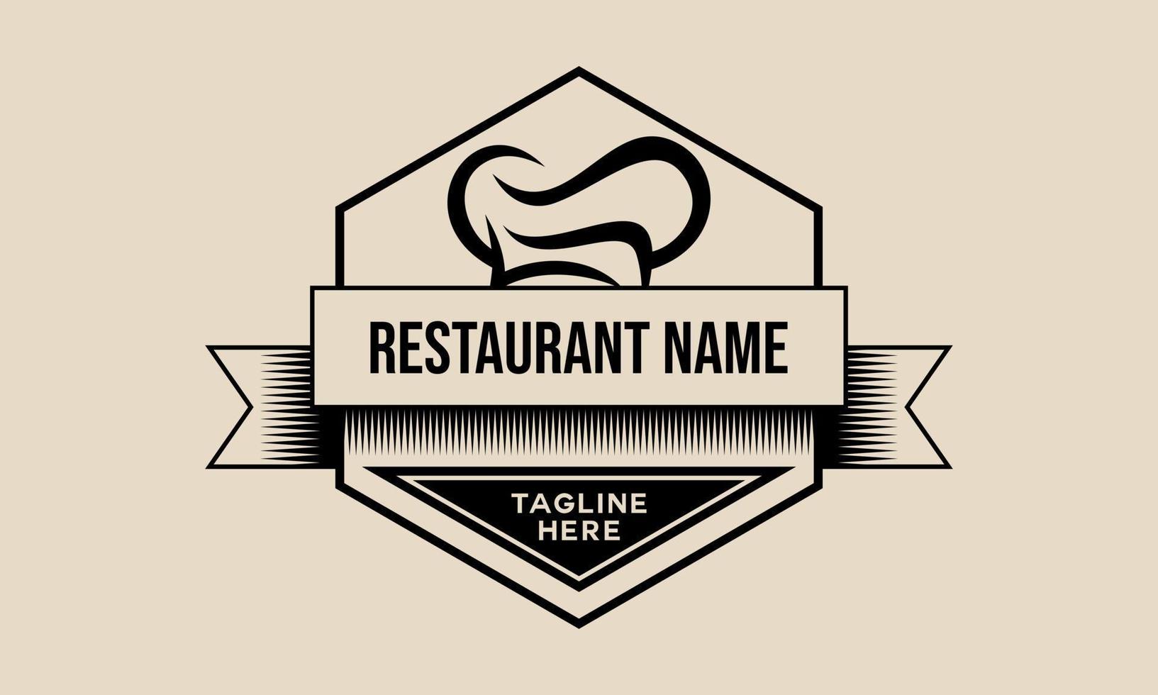 Restaurant logo design template vector