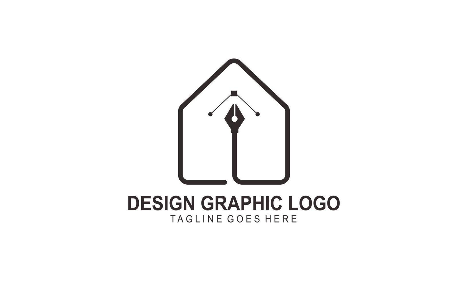 Graphic designer and web design studio tool logo vector