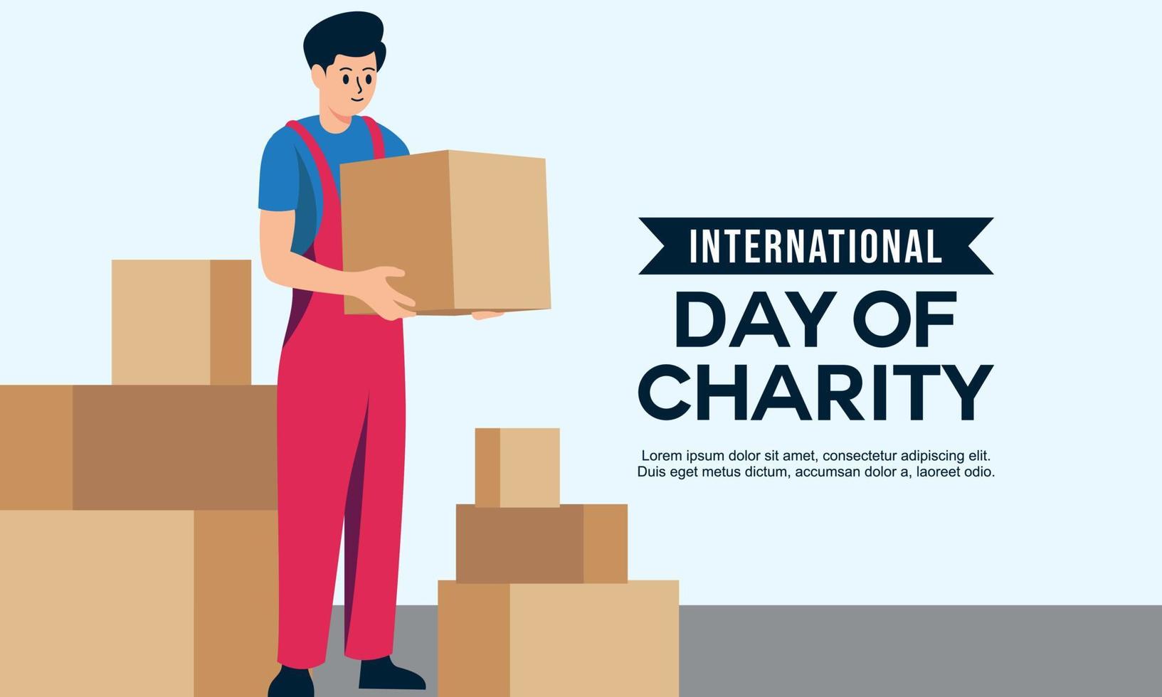 Donation in the international day of charity illustration vector