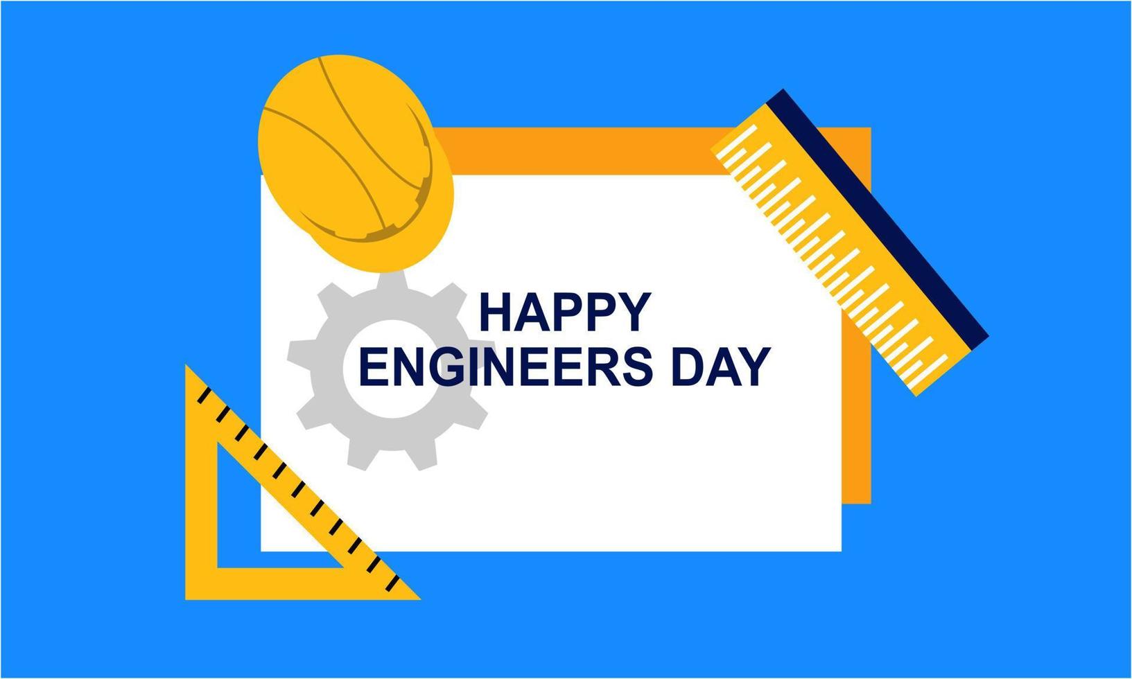 ingeniería y construcción ilustrada. feliz dia del ingeniero vector