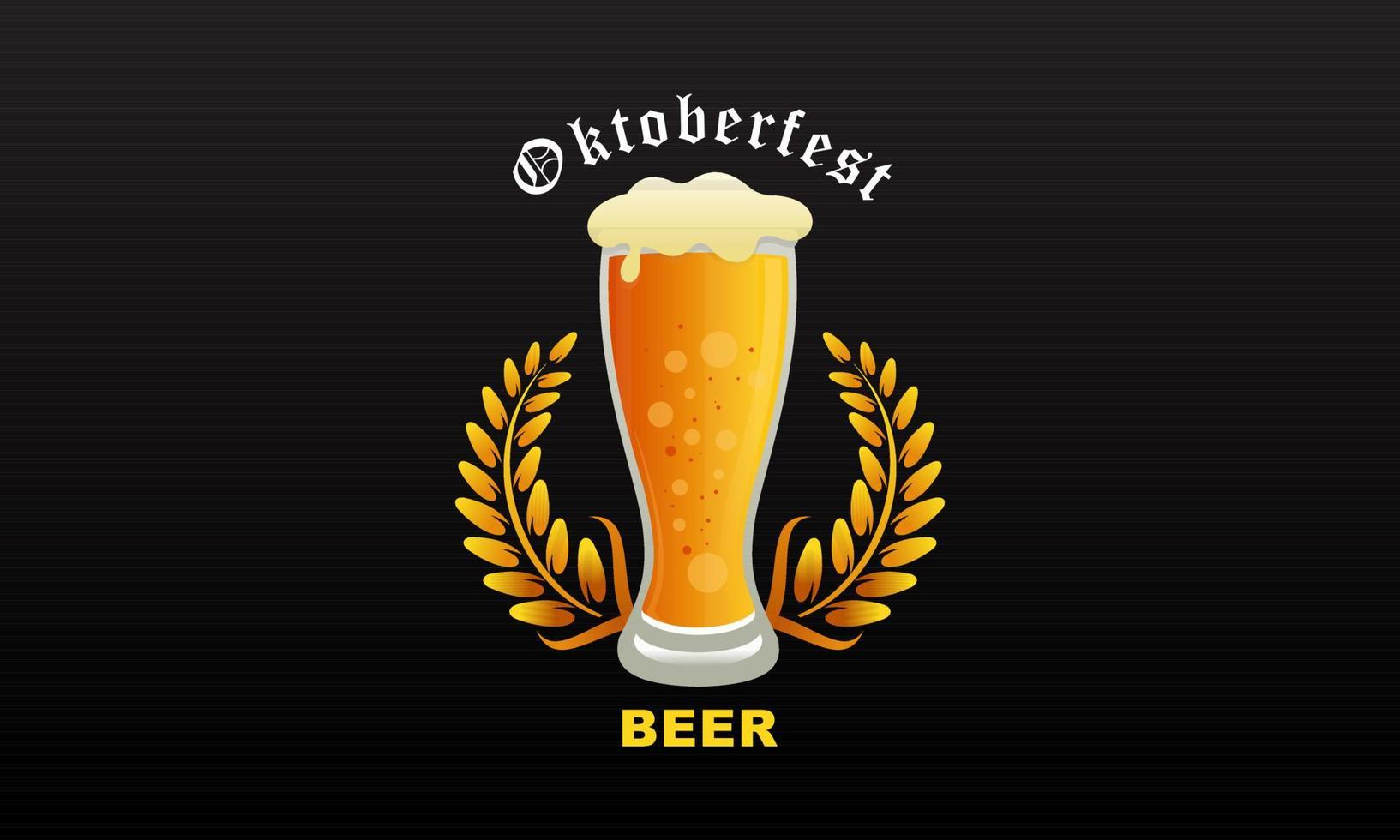 Realistic oktoberfest beer festival background can used for poster template vector