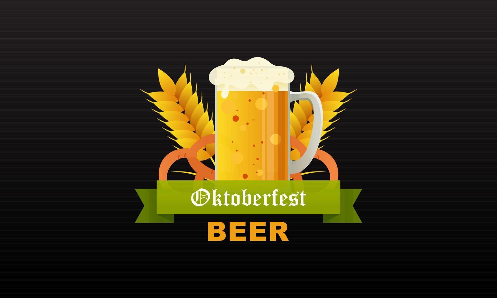 el fondo realista del festival de la cerveza oktoberfest se puede utilizar para la plantilla de póster vector