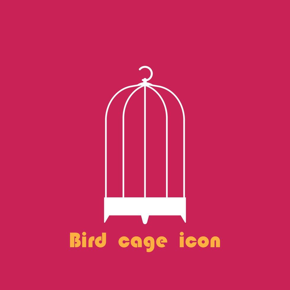 Bird cage icon. vector