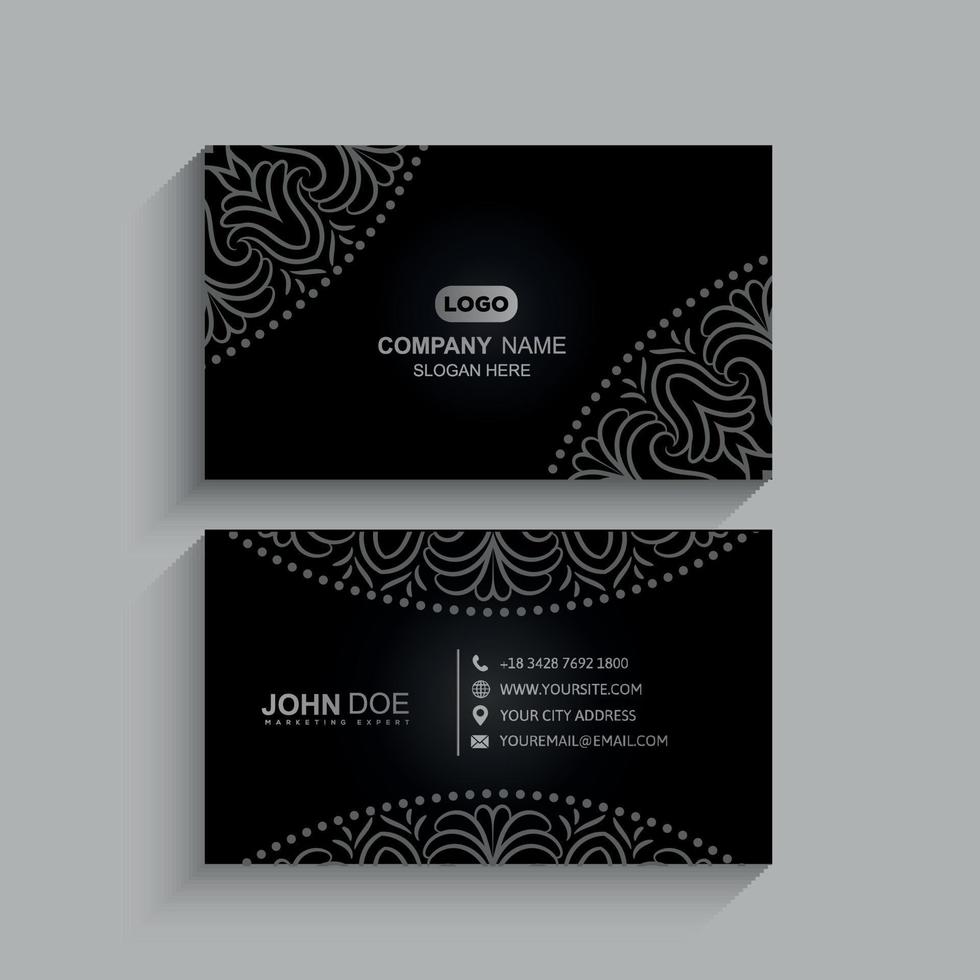 Mandala business card tamplate. vector