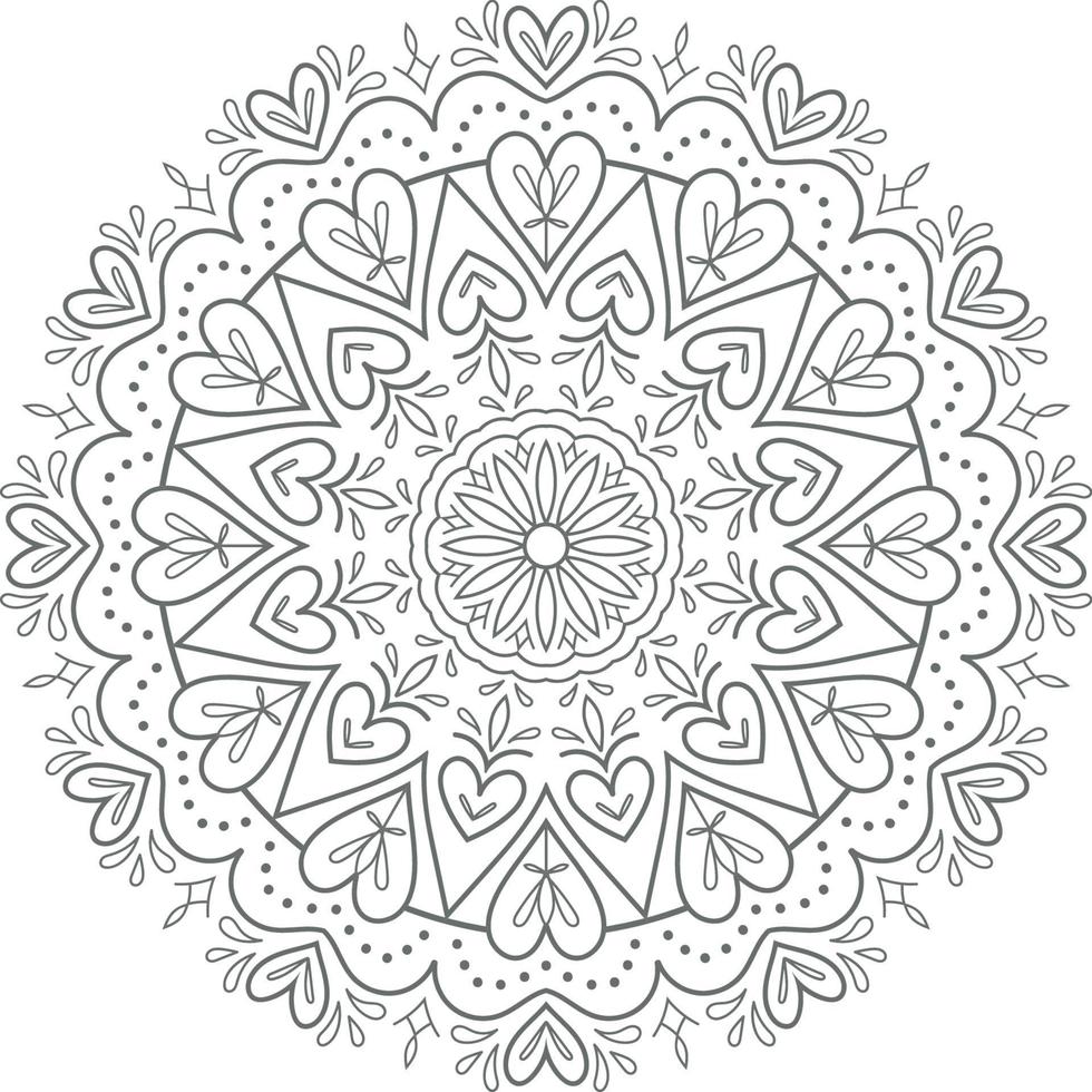diseño de mandala floral. vector