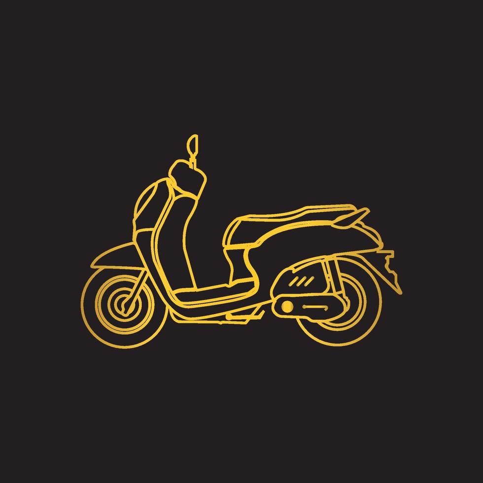 automatic motorcycle icon. vector