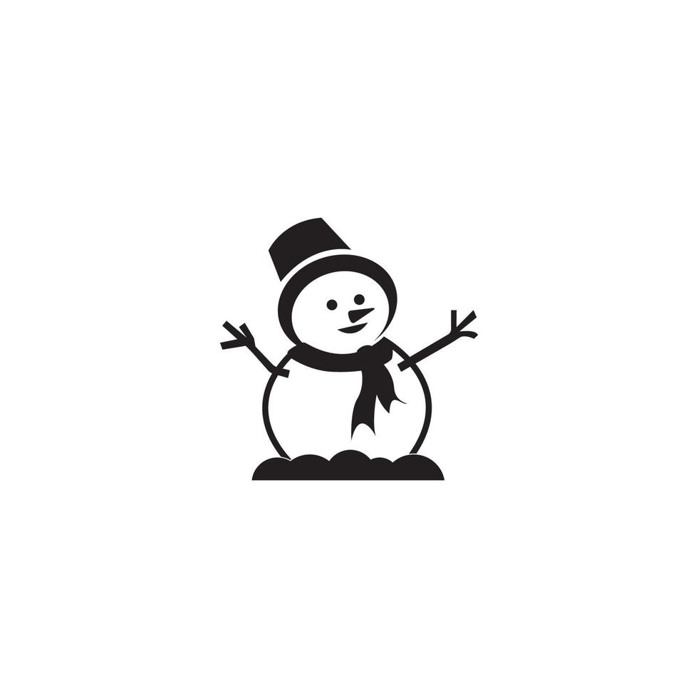 icono de muñeco de nieve. plantilla de diseño de ilustración vectorial. vector