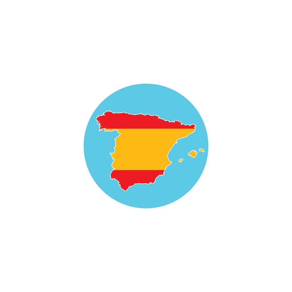 icono del mapa de España. vector