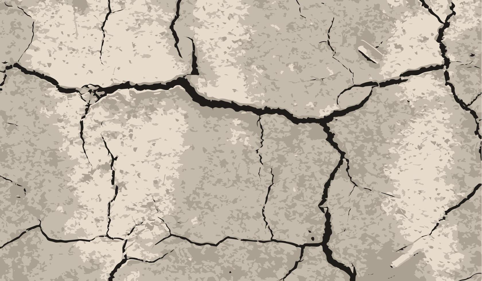 Closeup broken white soil background , Bad dry environment vector wallpaper concept