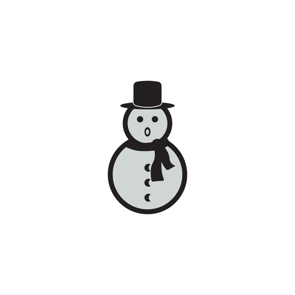 Snowman icon. vector illustration design template.