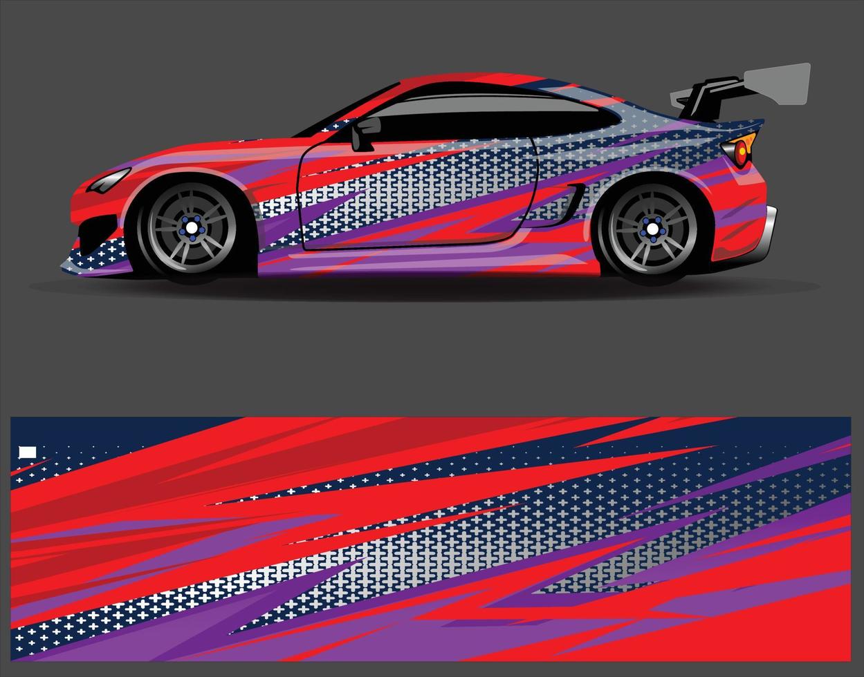 car wrap  decal  vinyl sticker designs concept. auto design geometric stripe tiger background for wrap vehicles race cars cargo vans and livery vector