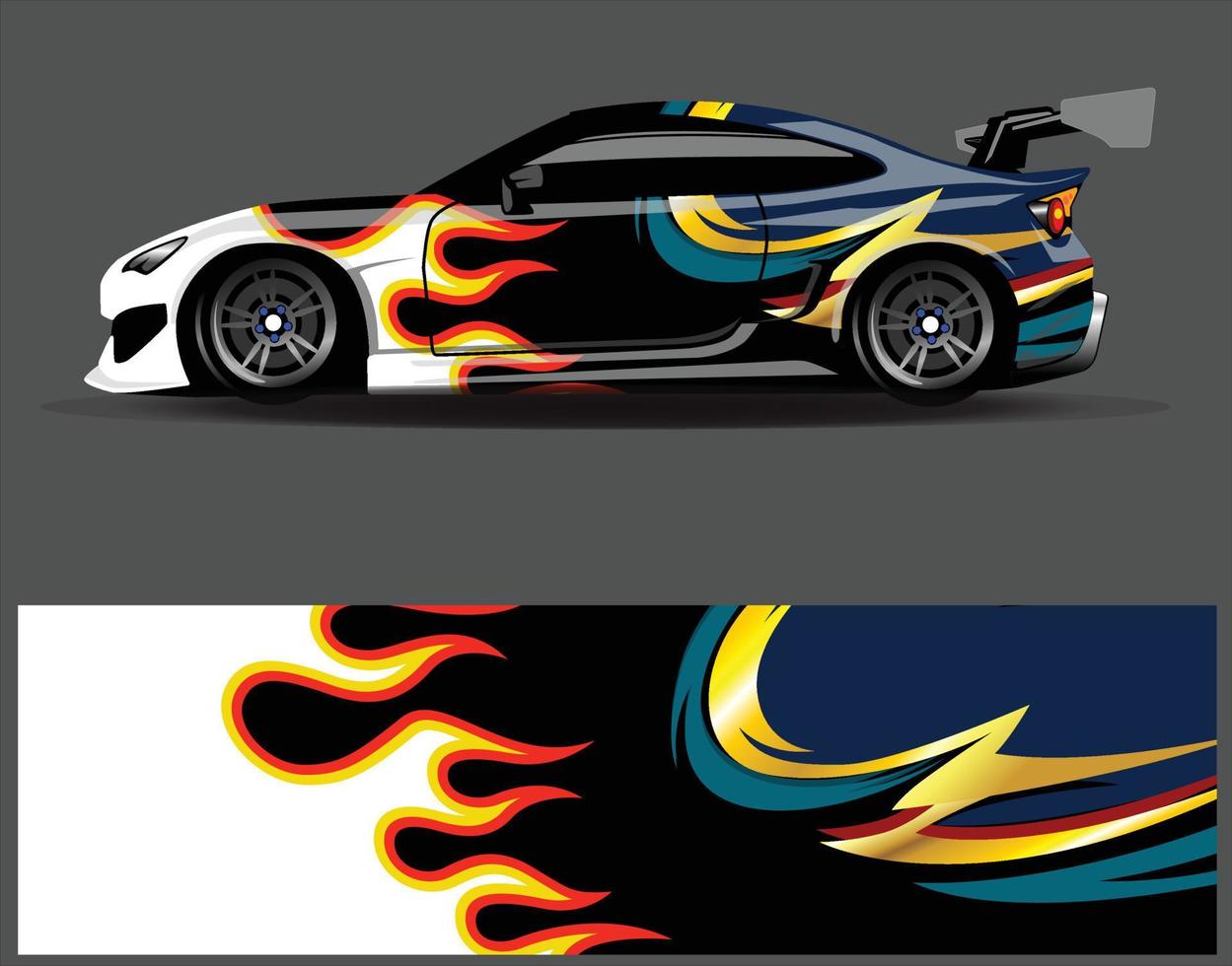 Graphic abstract stripe racing background designs for vehicle  rally  race  adventure and car racing livery vector