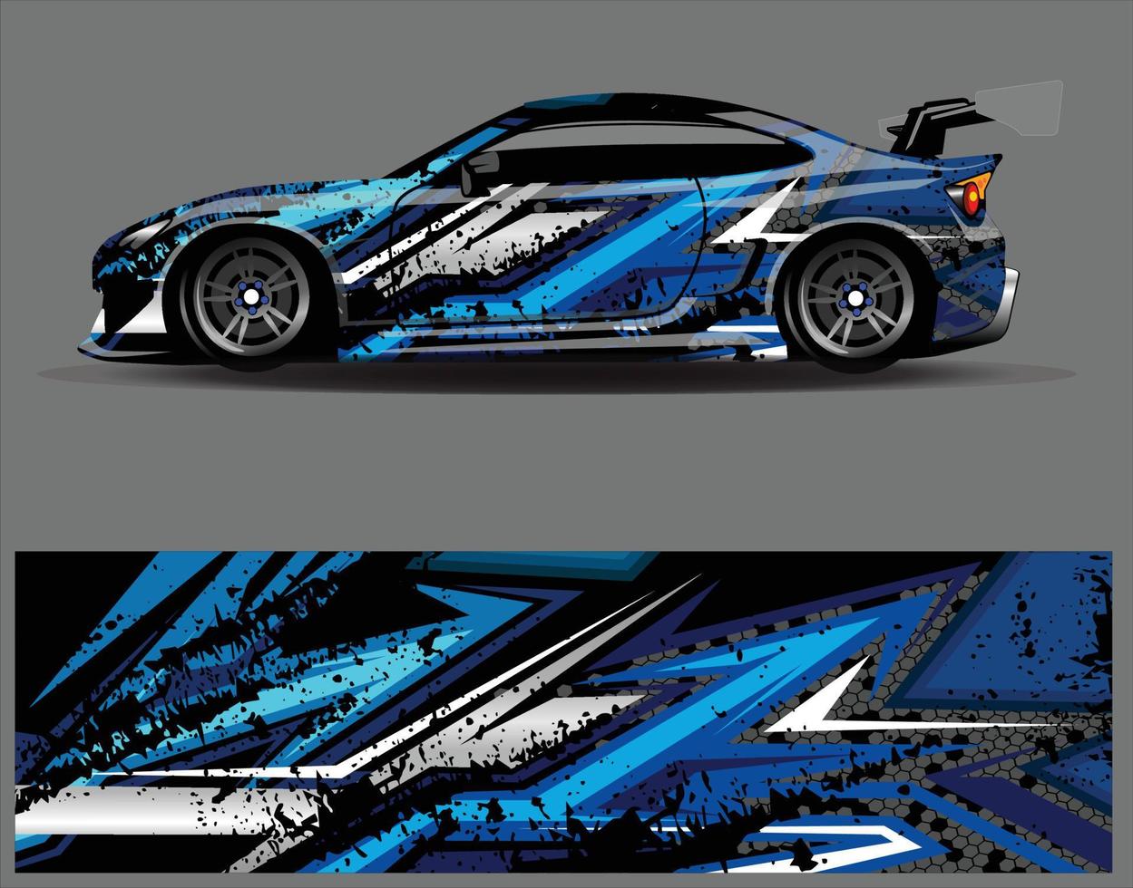 Car wrap decal graphics. Abstract eagle stripe  grunge racing and sport background for racing livery or daily use car vinyl sticker vector