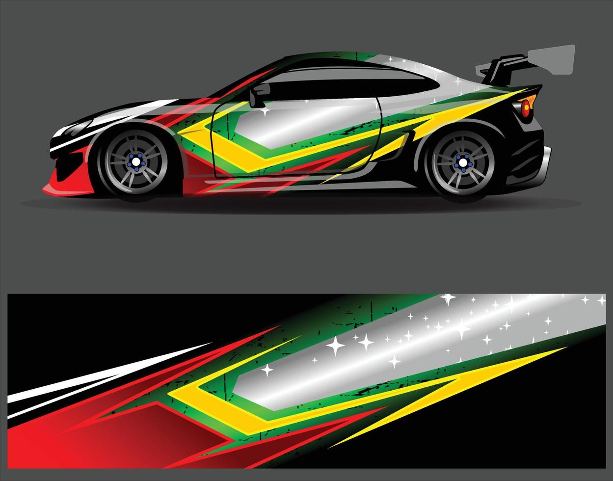 car wrap  decal  vinyl sticker designs concept. auto design geometric stripe tiger background for wrap vehicles race cars cargo vans and livery vector