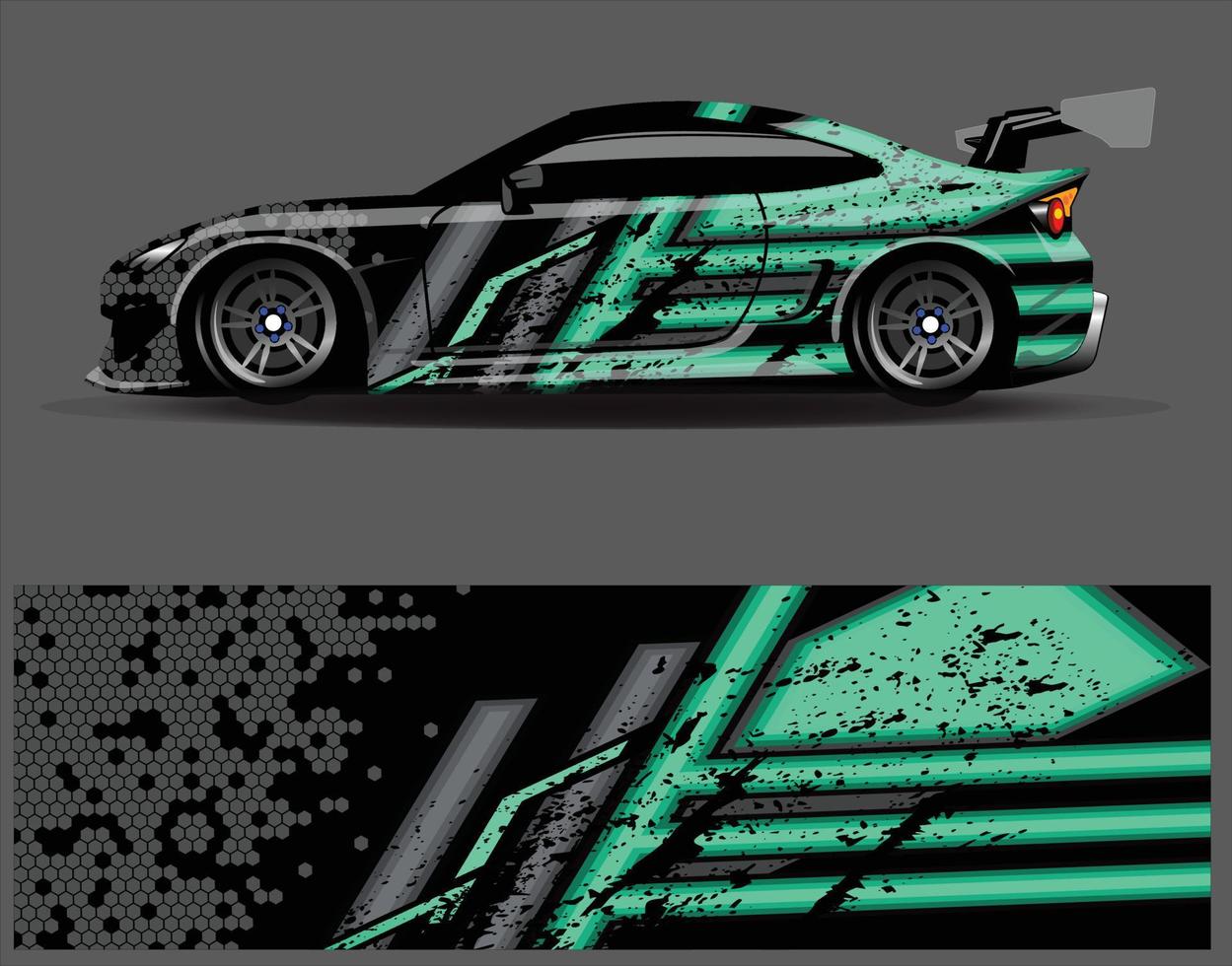 gráficos de calcomanías de envoltura de automóviles. carreras de grunge de rayas de águila abstractas y fondo deportivo para librea de carreras o adhesivo de vinilo de coche de uso diario vector