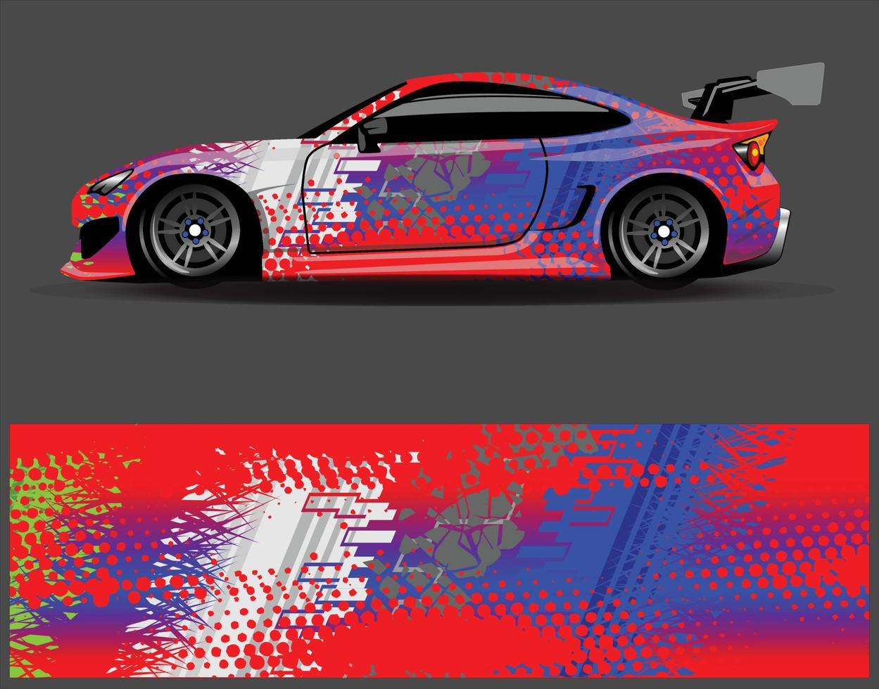 gráficos de calcomanías de envoltura de automóviles. carreras de grunge de rayas de águila abstractas y fondo deportivo para librea de carreras o adhesivo de vinilo de coche de uso diario vector