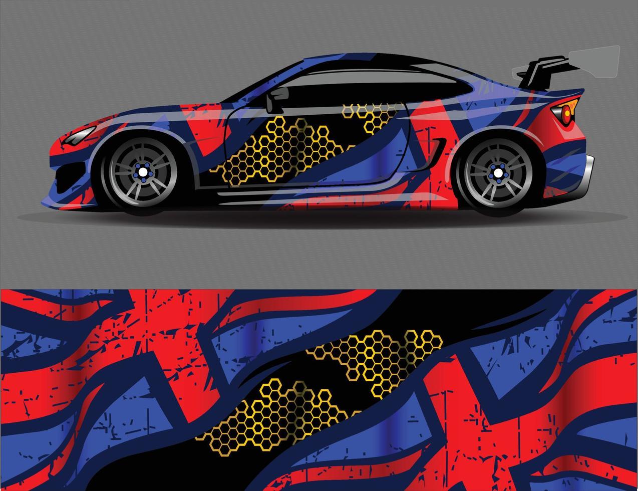 car wrap  decal  vinyl sticker designs concept. auto design geometric stripe tiger background for wrap vehicles race cars cargo vans and livery vector