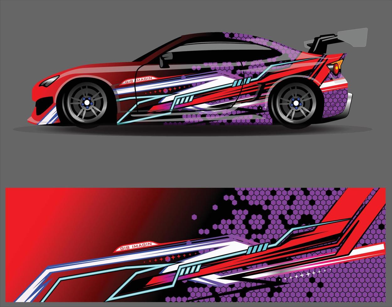 Graphic abstract stripe racing background designs for vehicle  rally  race  adventure and car racing livery vector