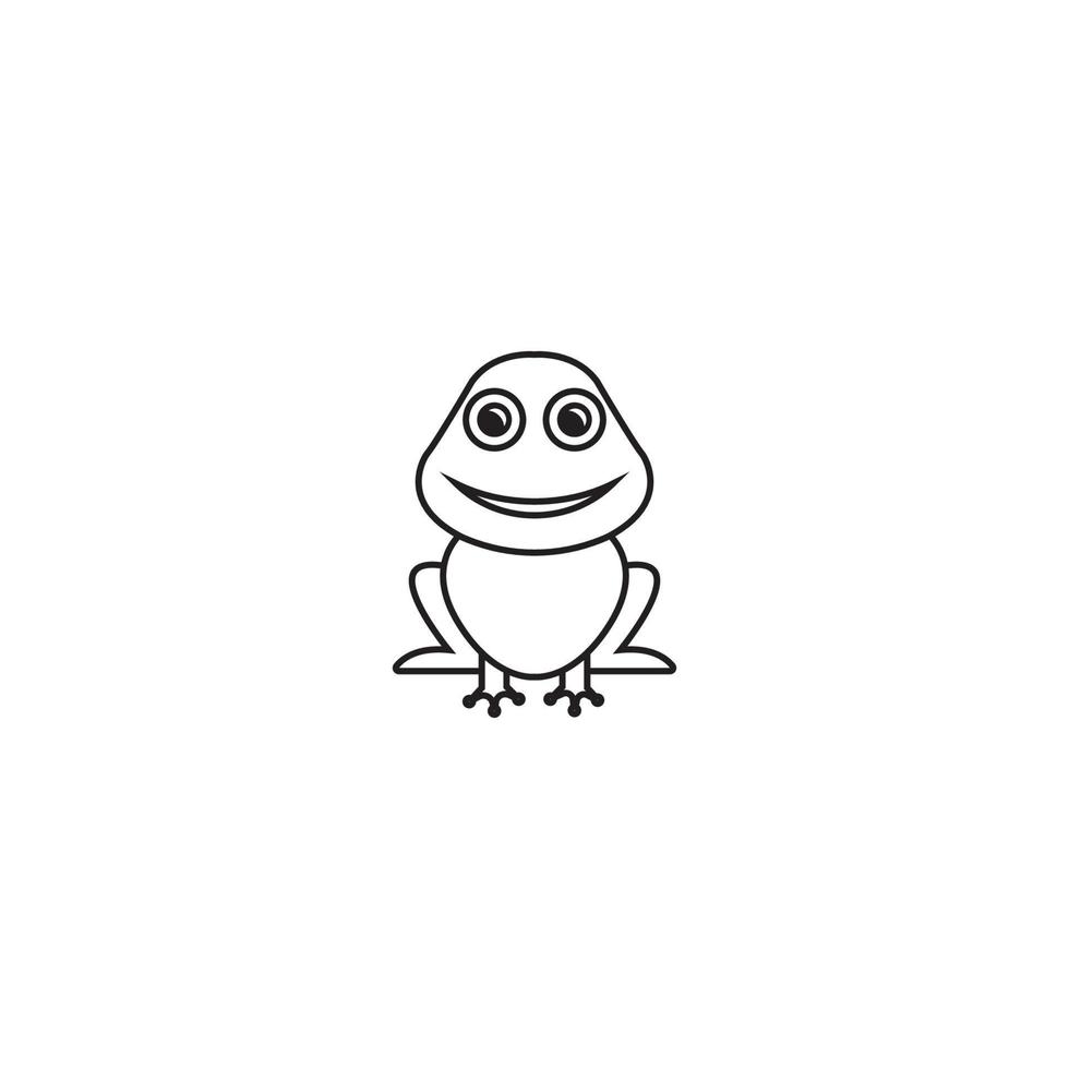 Frog icon. vector illustration design template.