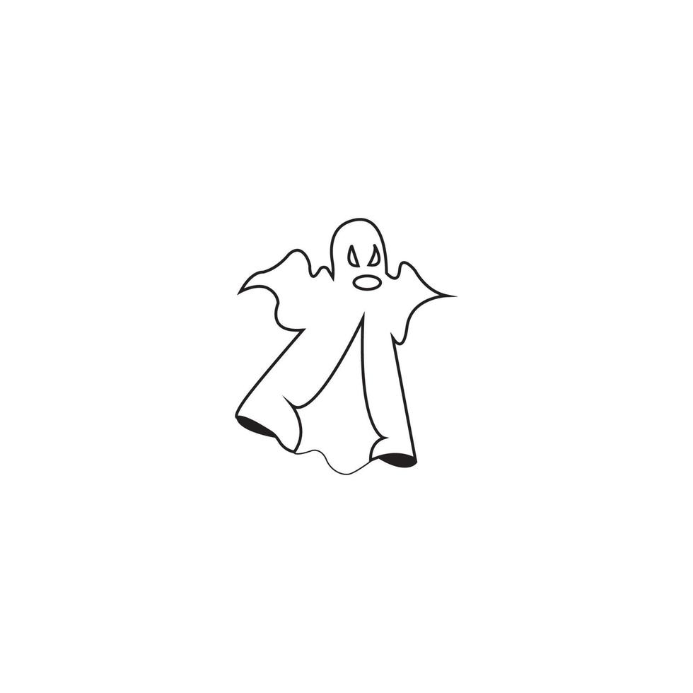 Ghost icon vector illustration design template.