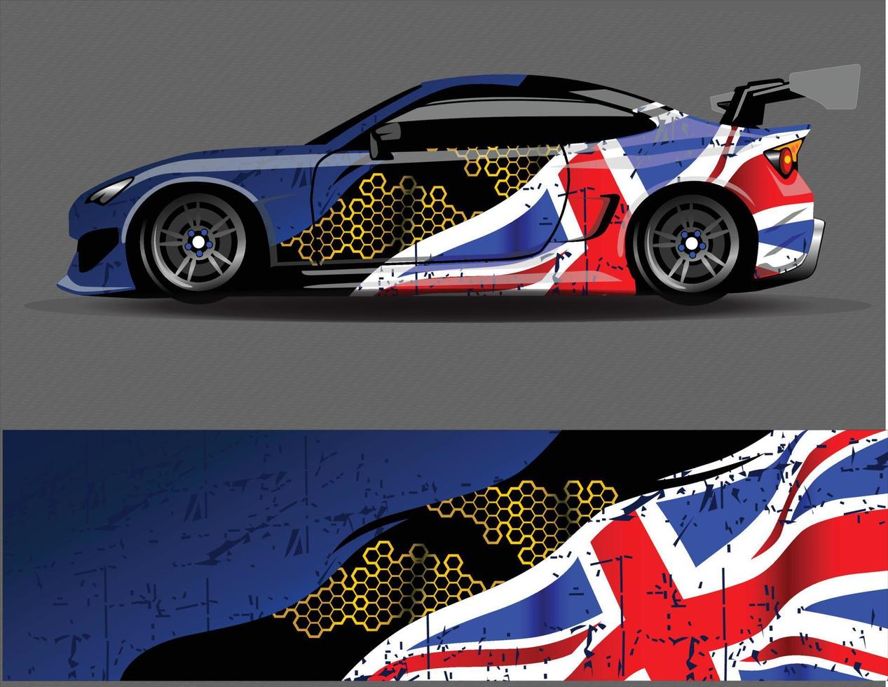 car wrap decal vinyl sticker designs concept. auto design geometric stripe tiger background for