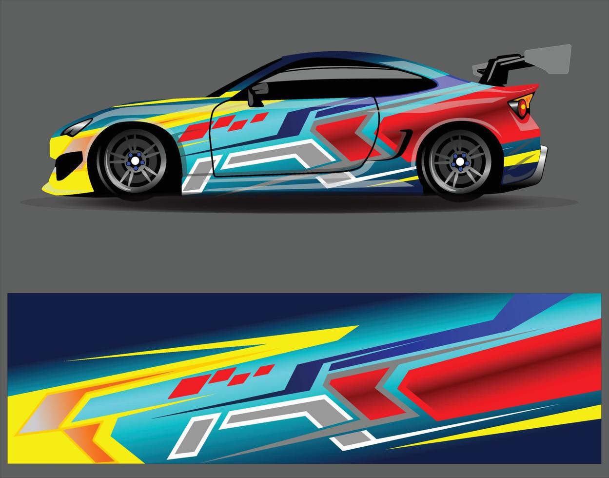 car wrap  decal  vinyl sticker designs concept. auto design geometric stripe tiger background for wrap vehicles race cars cargo vans and livery vector