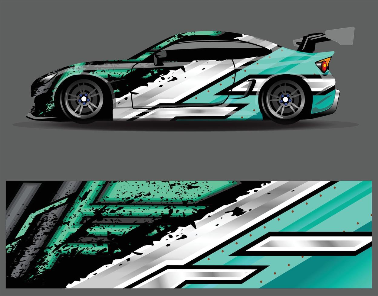 gráficos de calcomanías de envoltura de automóviles. carreras de grunge de rayas de águila abstractas y fondo deportivo para librea de carreras o adhesivo de vinilo de coche de uso diario vector