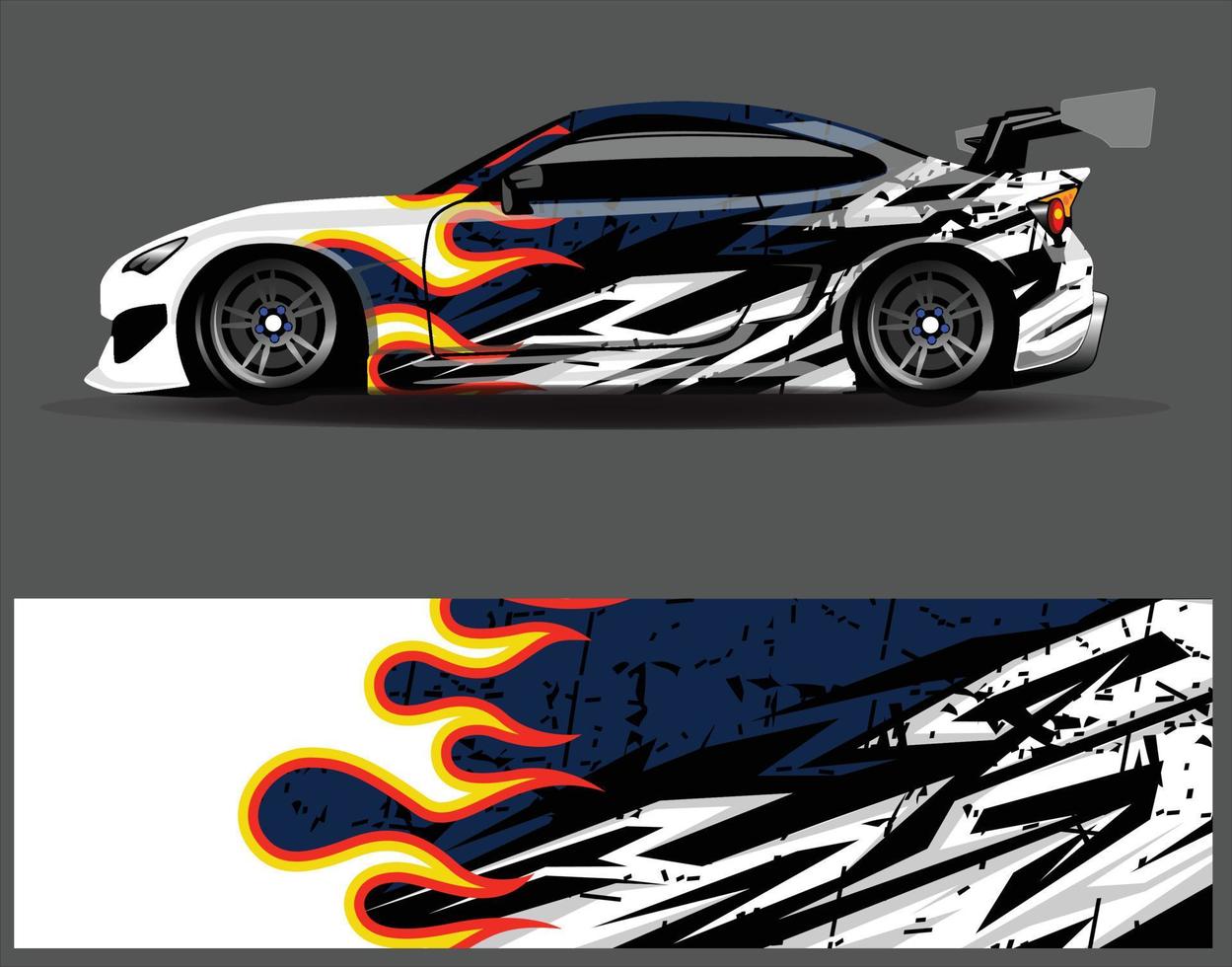 Graphic abstract stripe racing background designs for vehicle  rally  race  adventure and car racing livery vector