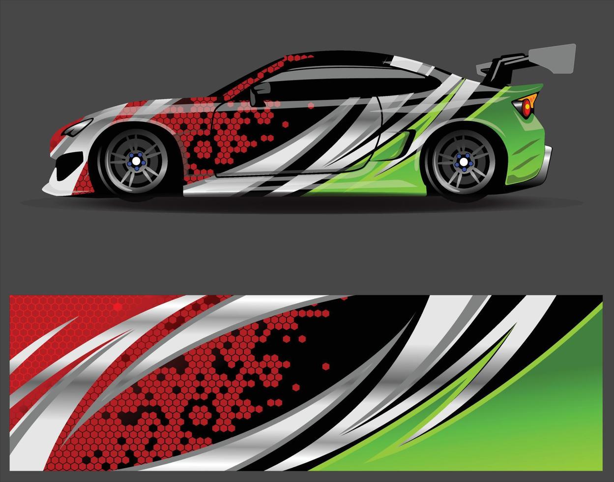 Car wrap decal graphics. Abstract eagle stripe  grunge racing and sport background for racing livery or daily use car vinyl sticker vector