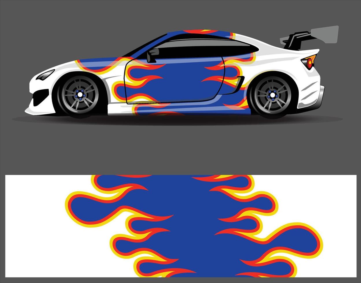 Diseños de fondo de carreras de rayas abstractas gráficas para aventuras de carreras de rally de vehículos y librea de carreras de autos vector