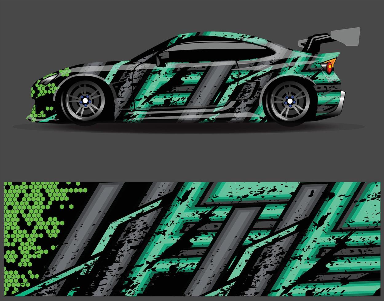 gráficos de calcomanías de envoltura de automóviles. carreras de grunge de rayas de águila abstractas y fondo deportivo para librea de carreras o adhesivo de vinilo de coche de uso diario vector